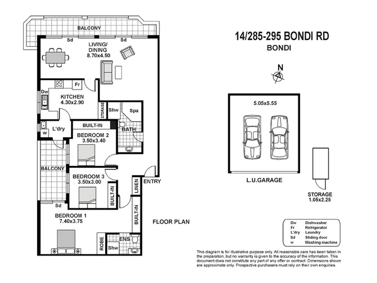 Floorplan of Homely unit listing, 14/285-295 Bondi Rd, Bondi Beach NSW
