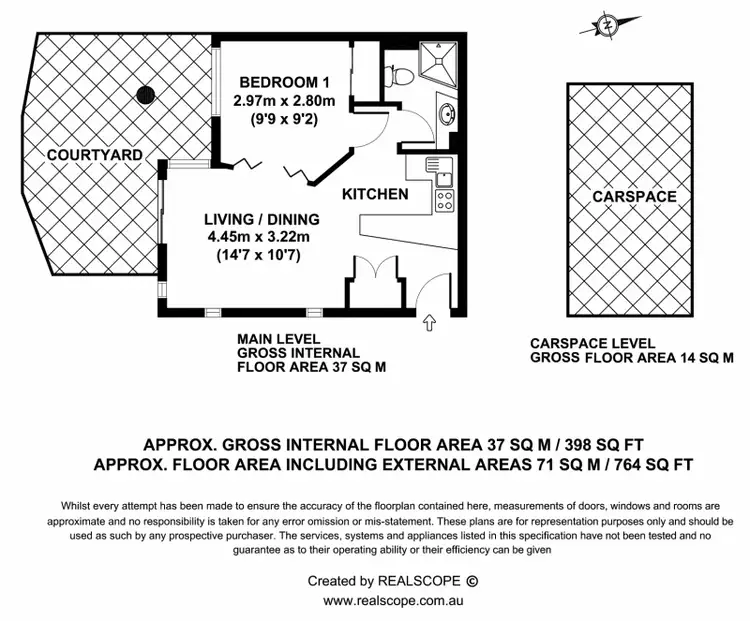 Floorplan of Homely apartment listing, 2/44 Lissner St, Toowong QLD