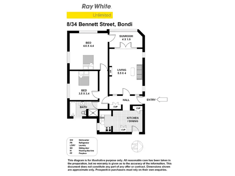 Floorplan of Homely apartment listing, 8/34 Bennett St, Bondi NSW