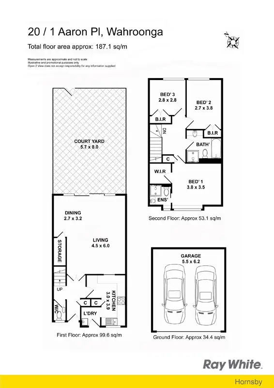 Floorplan of Homely townhouse listing, 20/1 Aaron Pl, Wahroonga NSW