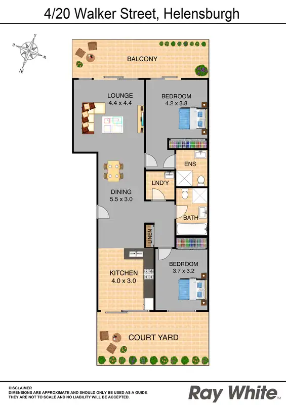Floorplan of Homely unit listing, 4/20-24 Walker St, Helensburgh NSW