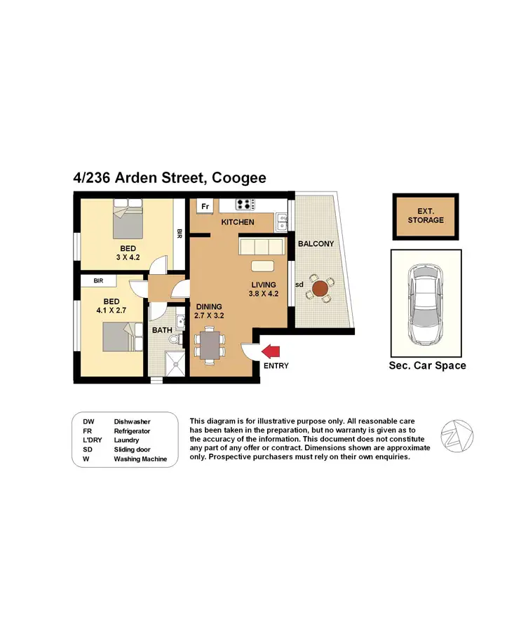 Floorplan of Homely apartment listing, 4/236 Arden St, Coogee NSW
