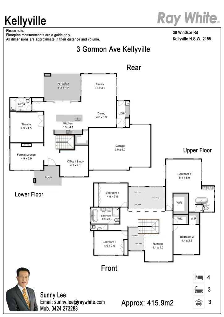 Floorplan of Homely house listing, 3 Gormon Ave, Kellyville NSW