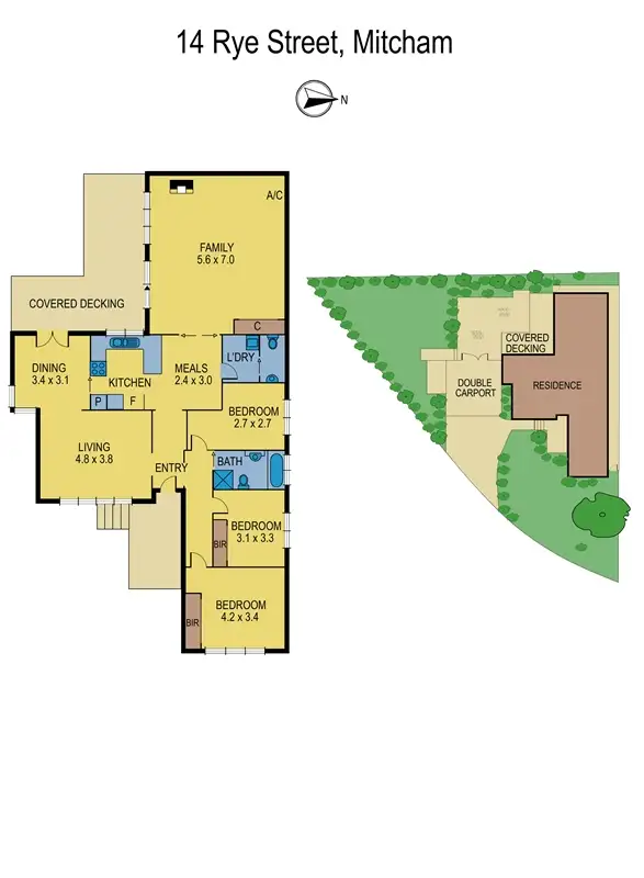 Floorplan of Homely house listing, 14 Rye St, Mitcham VIC