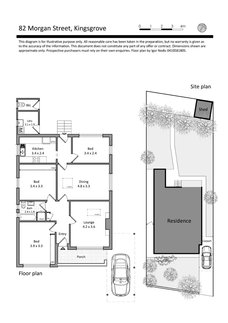 Floorplan of Homely house listing, 82 Morgan St, Kingsgrove NSW