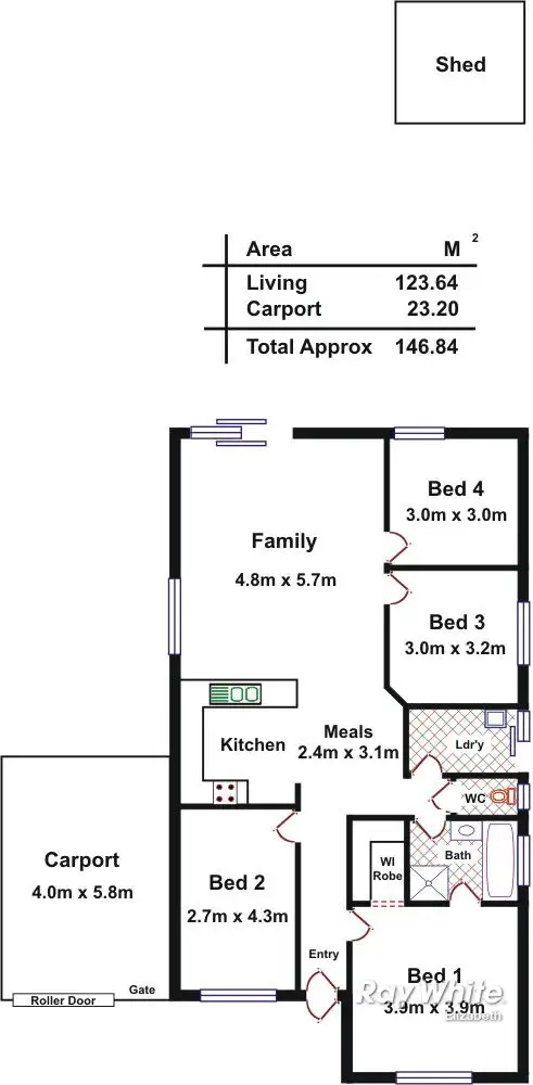 Floorplan of Homely house listing, 5 Grace Blvd, Smithfield Plains SA