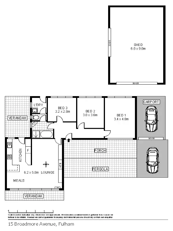 Floorplan of Homely house listing, 15 Broadmore Ave, Fulham SA