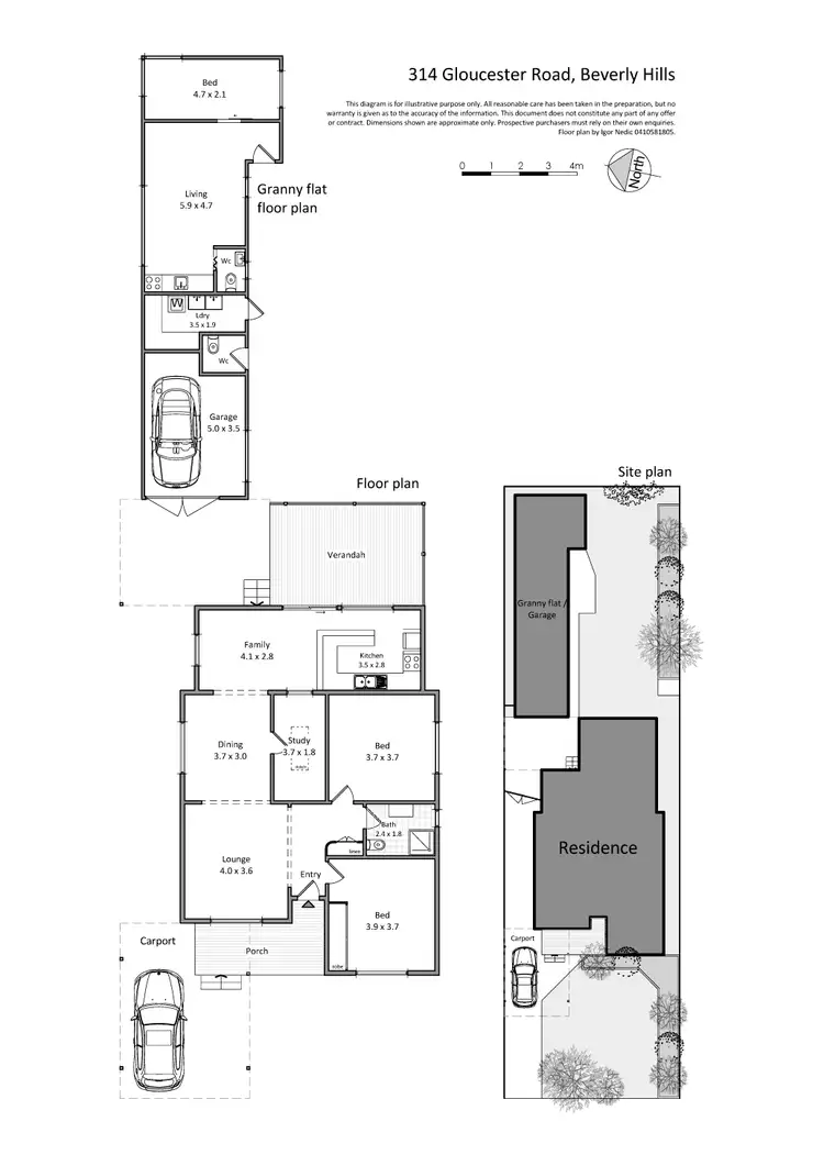 Floorplan of Homely house listing, 314 Gloucester Rd, Beverly Hills NSW