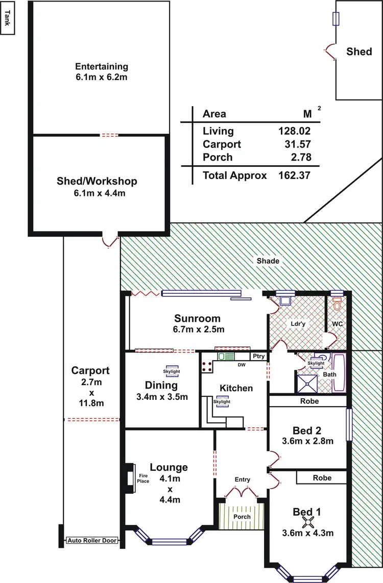 Floorplan of Homely house listing, 36 Crozier Aveue, Daw Park SA