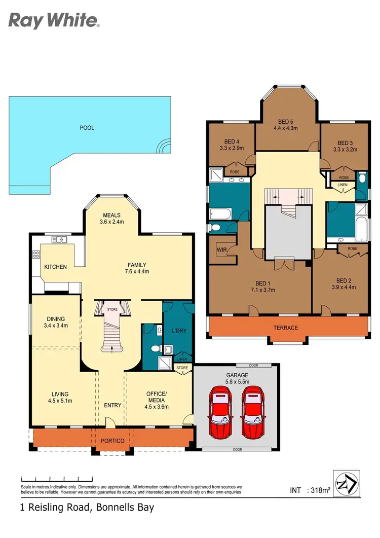 Floorplan of Homely house listing, 1 Riesling Rd, Bonnells Bay NSW