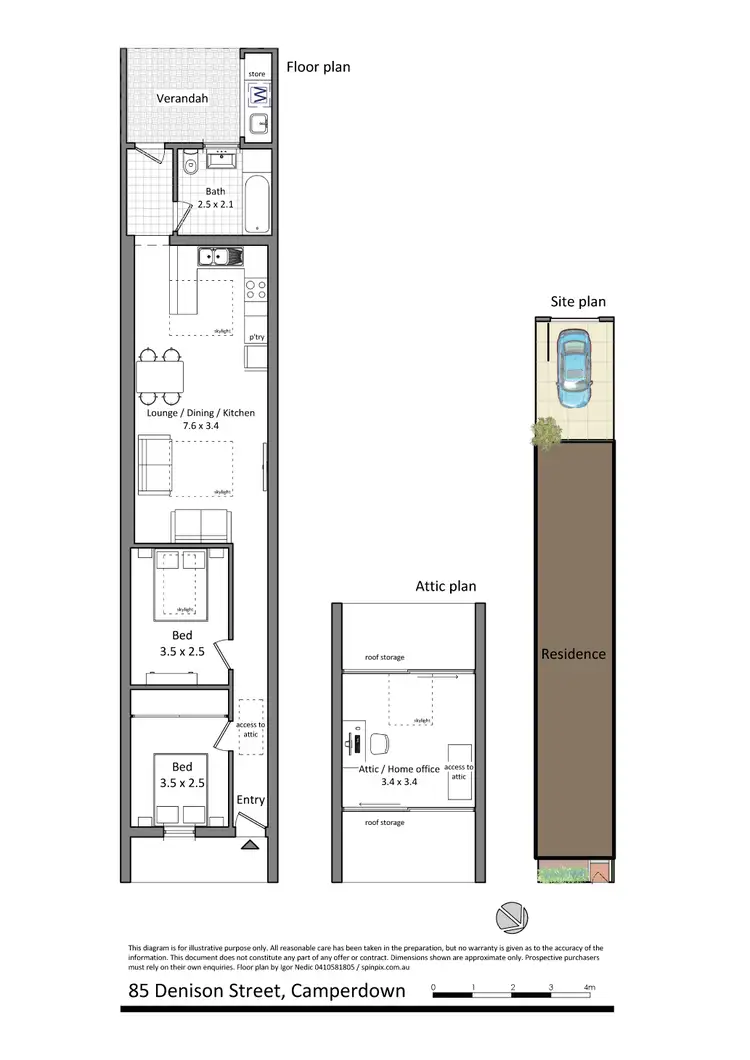 Floorplan of Homely terrace listing, 85 Denison St, Camperdown NSW