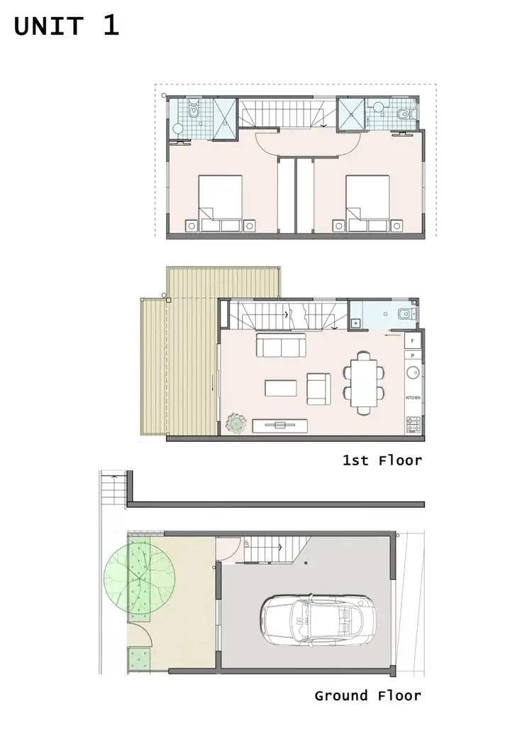 Floorplan of Homely townhouse listing, 1/5 Kipling St, Moorooka QLD