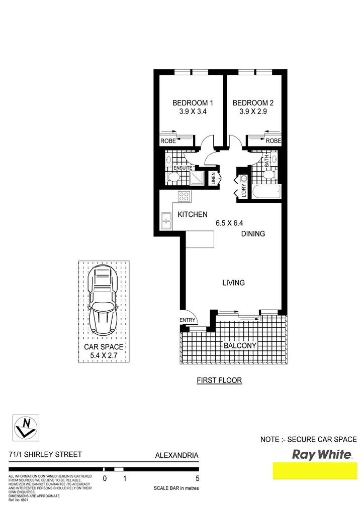 Floorplan of Homely apartment listing, 71/1 Shirley St, Alexandria NSW