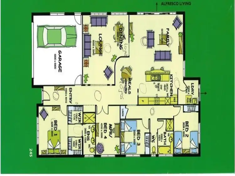 Floorplan of Homely house listing, 61 Merrilaine Cres, Merrimac QLD