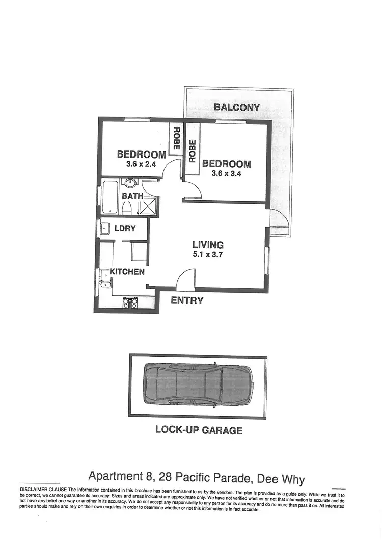 Floorplan of Homely unit listing, 8/28 Pacific Pde, Dee Why NSW