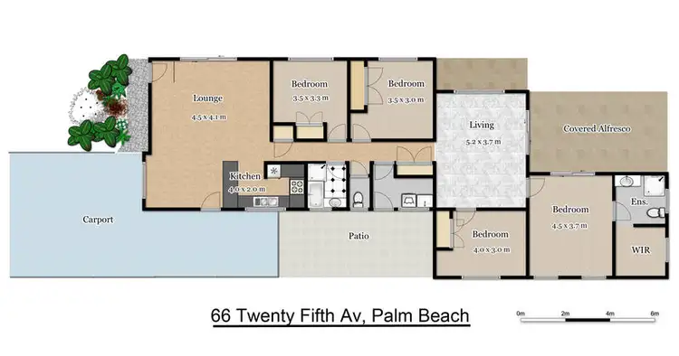 Floorplan of Homely house listing, 66 TwentyFifth Ave, Palm Beach QLD