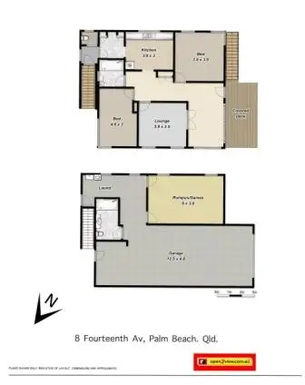 Floorplan of Homely house listing, 8 Fourteenth Ave, Palm Beach QLD