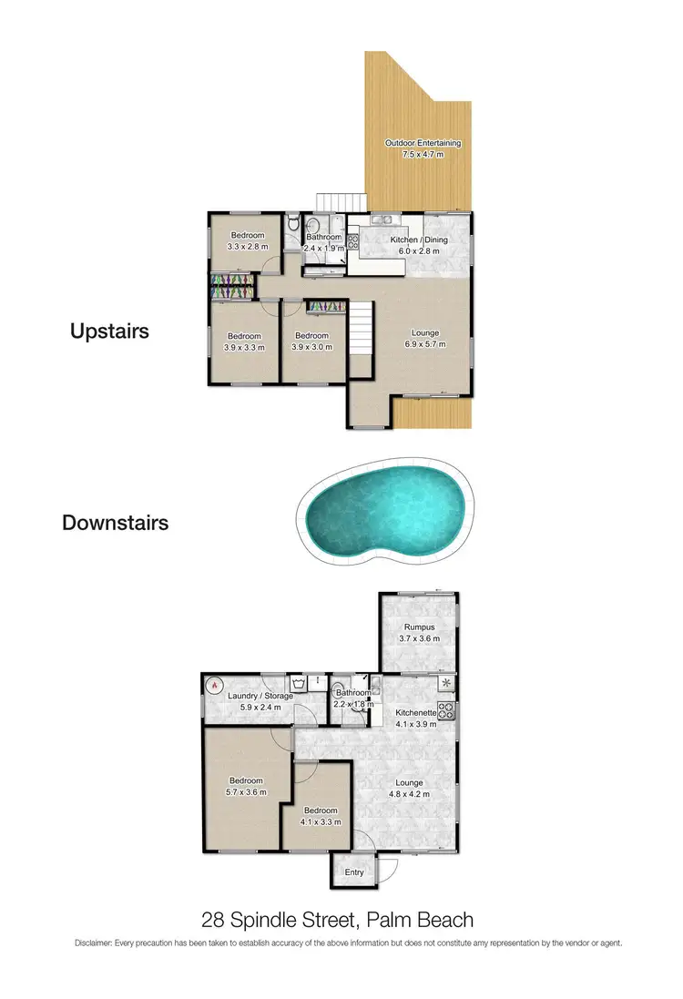 Floorplan of Homely house listing, 28 Spindle St, Palm Beach QLD