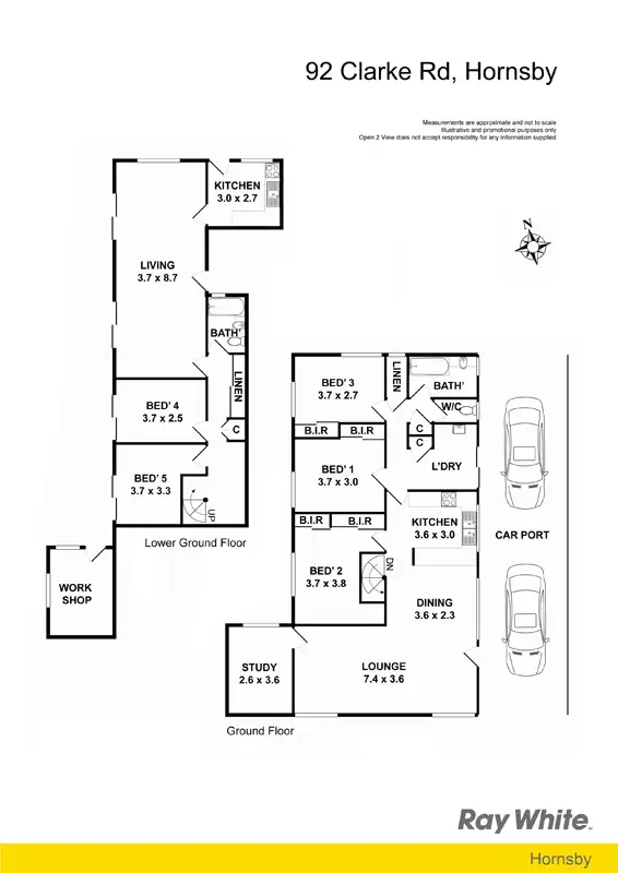 Floorplan of Homely house listing, 92 Clarke Rd, Hornsby NSW