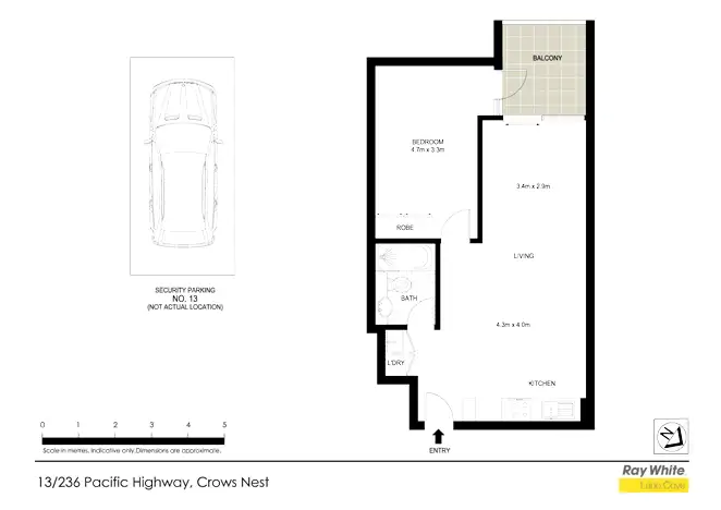 Floorplan of Homely apartment listing, 13/236 Pacific Hwy, Crows Nest NSW