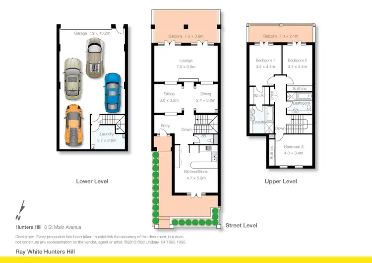 Floorplan of Homely townhouse listing, 8 St Malo Ave, Hunters Hill NSW