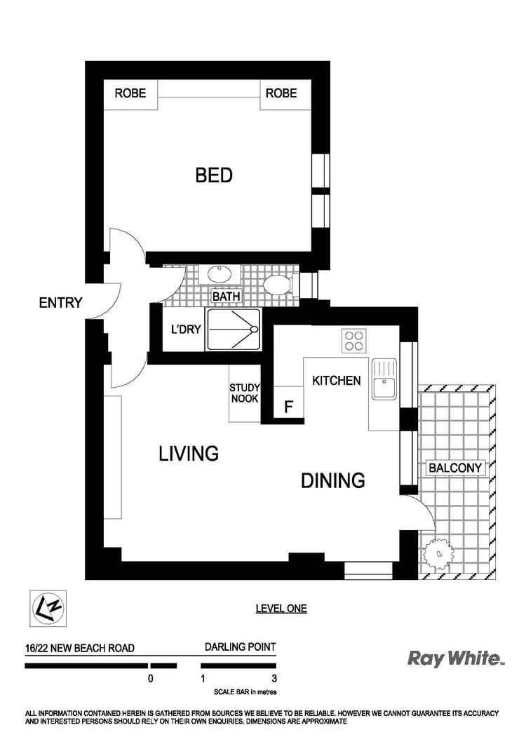 Floorplan of Homely apartment listing, 16/22 New Beach Rd, Darling Point NSW