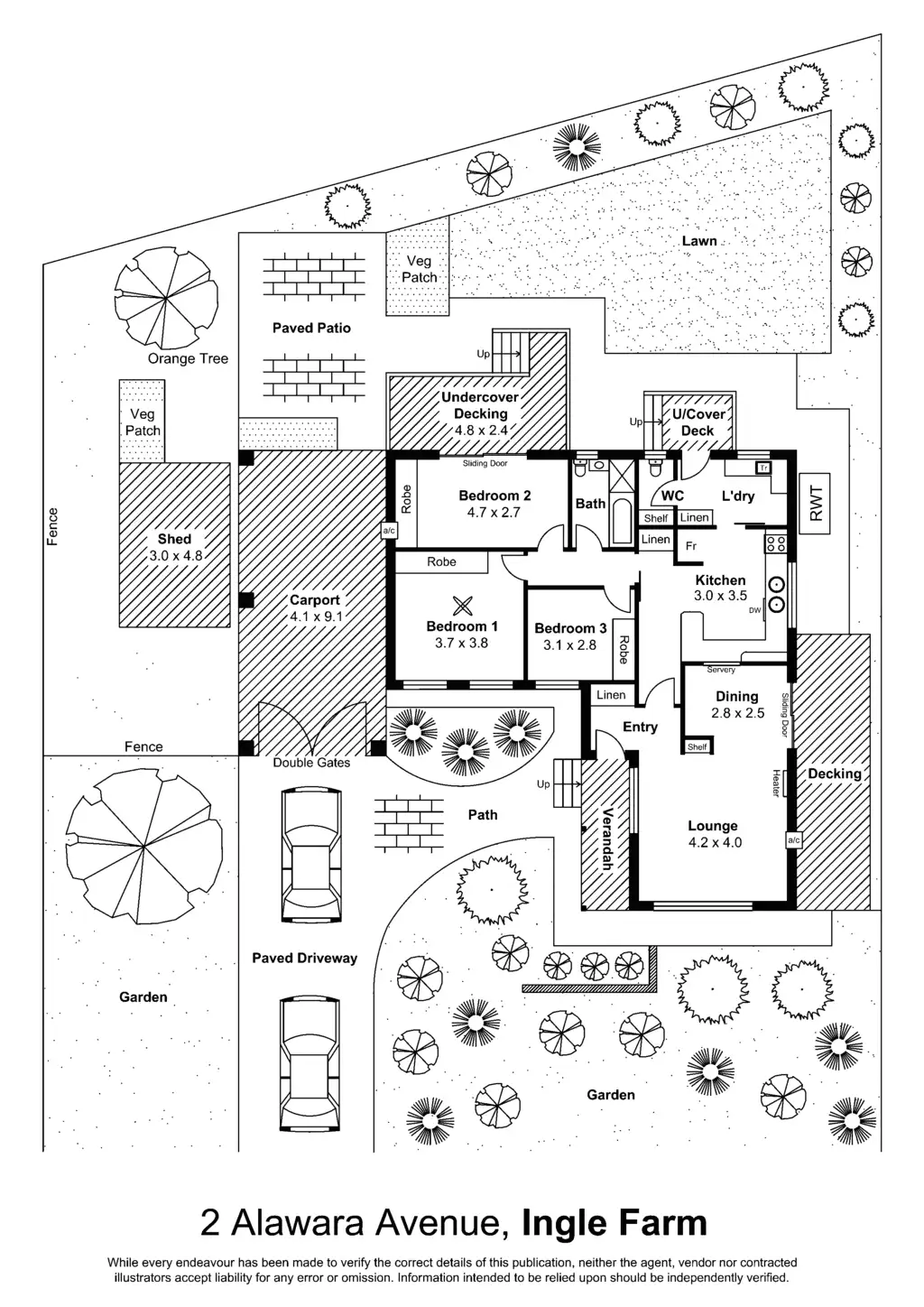 Floorplan of Homely house listing, 2 Alawara Rd, Ingle Farm SA