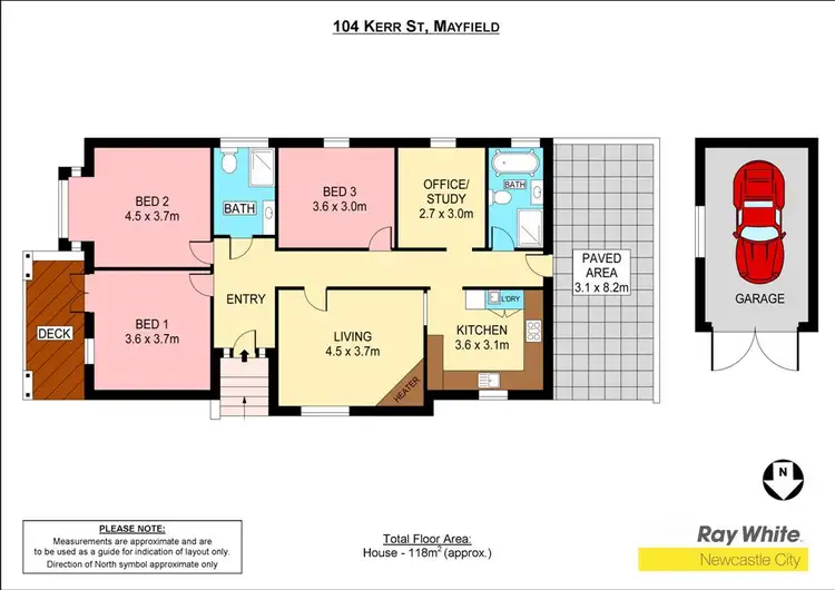 Floorplan of Homely house listing, 104 Kerr St, Mayfield NSW