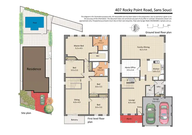 Floorplan of Homely house listing, 407 Rocky Point Rd, Sans Souci NSW