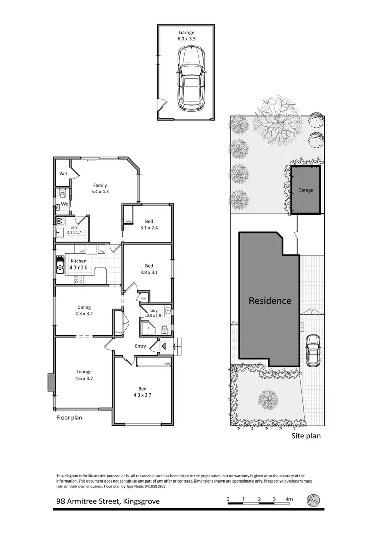 Floorplan of Homely house listing, 98 Armitree St, Kingsgrove NSW