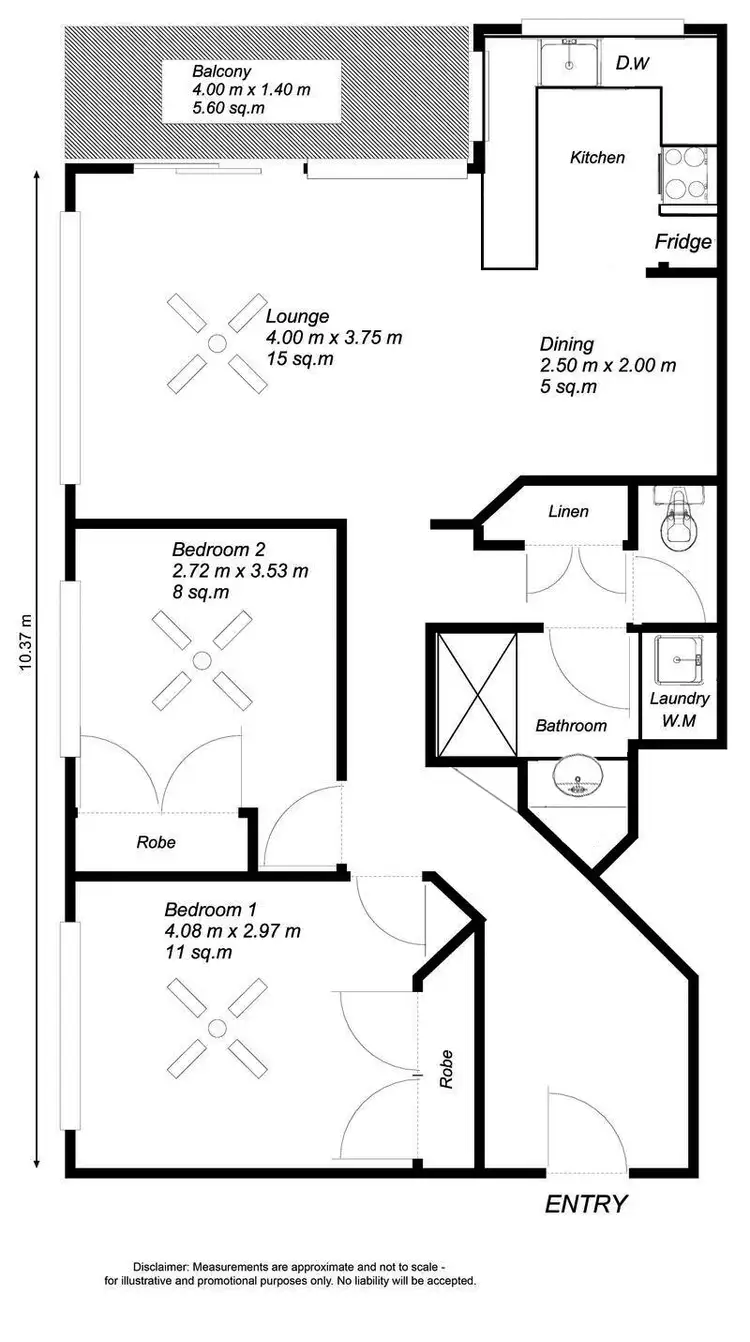 Floorplan of Homely unit listing, 12 'Melissa Place' 1 Rolan Ct, Palm Beach QLD
