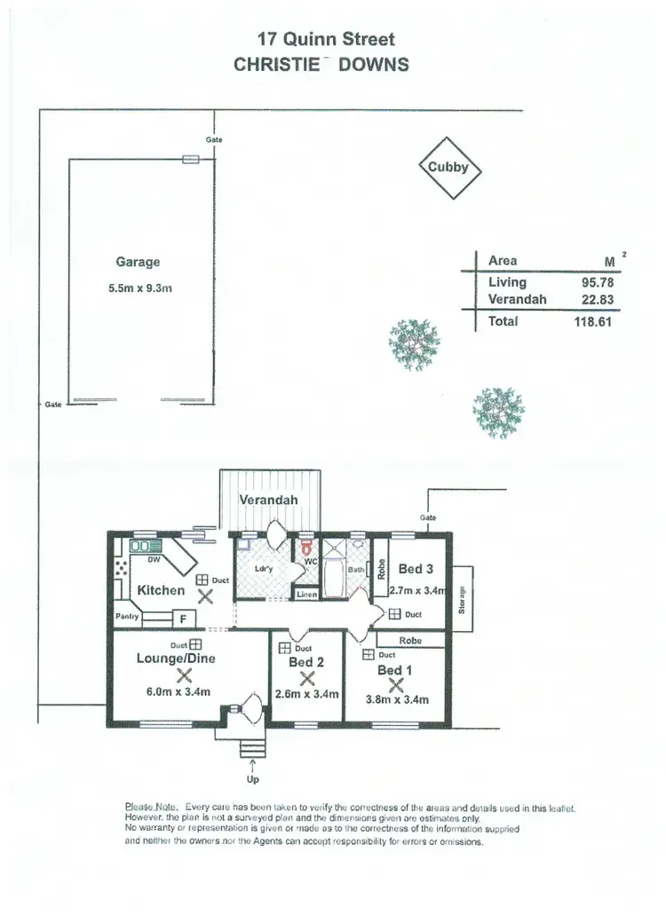 Floorplan of Homely house listing, 17 Quinn St, Christie Downs SA