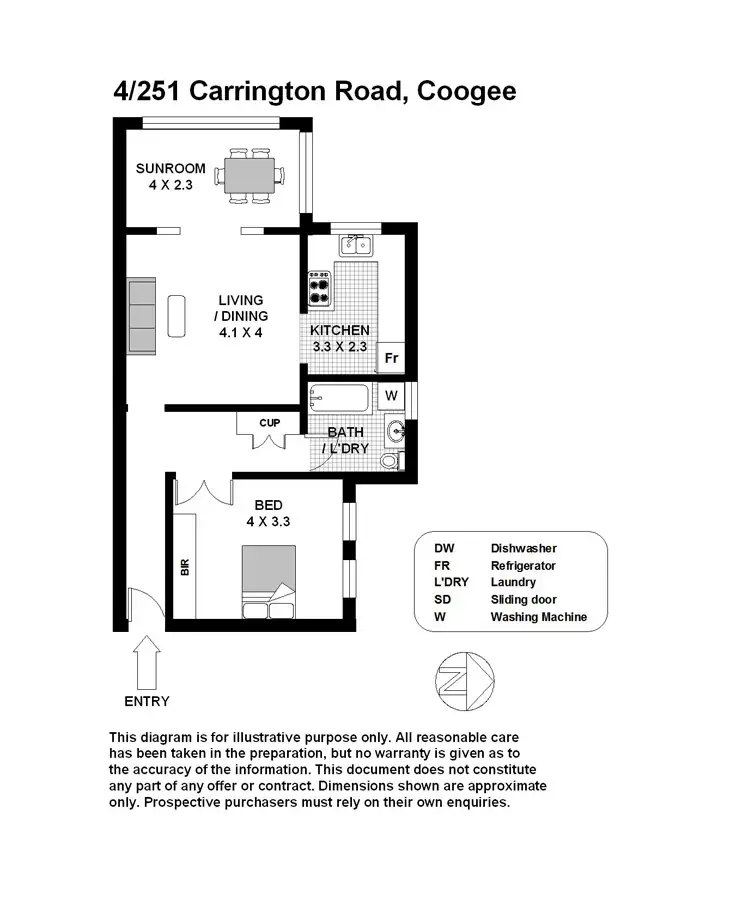Floorplan of Homely apartment listing, 4/251 Carrington Rd, Coogee NSW