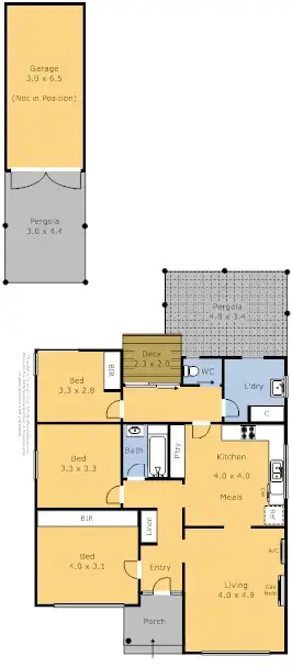 Floorplan of Homely house listing, 18 Rugby St, Belmont VIC