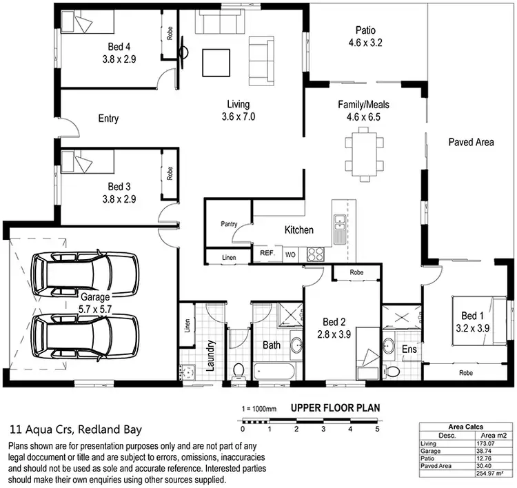 Floorplan of Homely house listing, 11 Aqua Crst, Redland Bay QLD