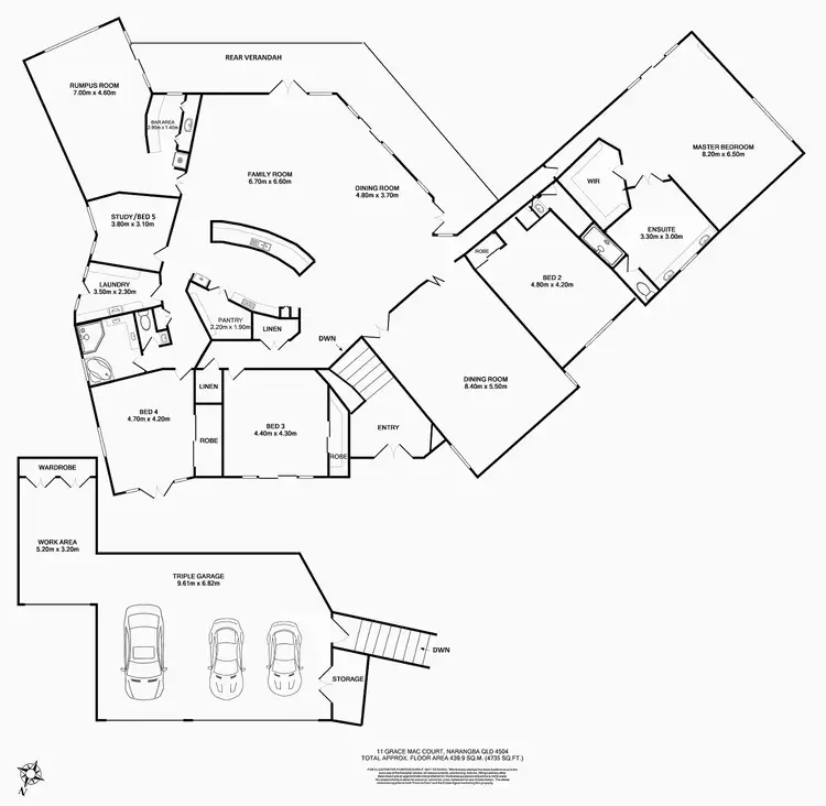 Floorplan of Homely house listing, 11 Grace Mac Ct, Narangba QLD