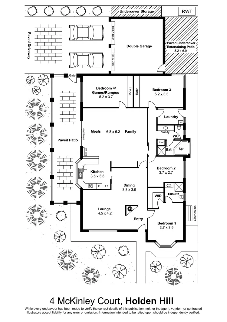 Floorplan of Homely house listing, 4 McKinley Ct, Holden Hill SA