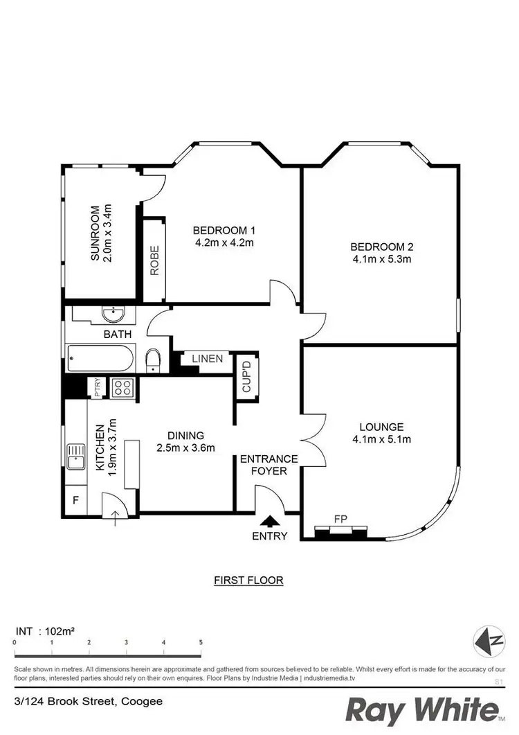 Floorplan of Homely apartment listing, 3/124 Brook St, Coogee NSW