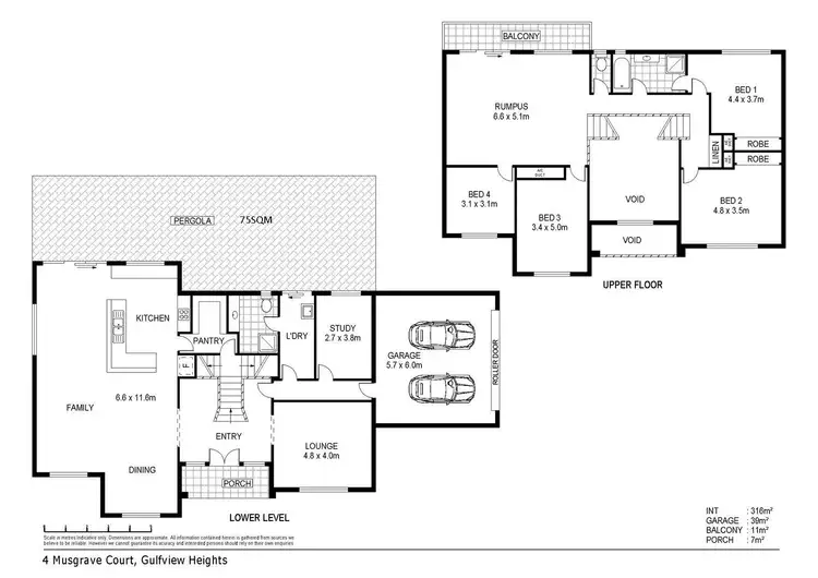 Floorplan of Homely house listing, 4 Musgrave Ct, Gulfview Heights SA