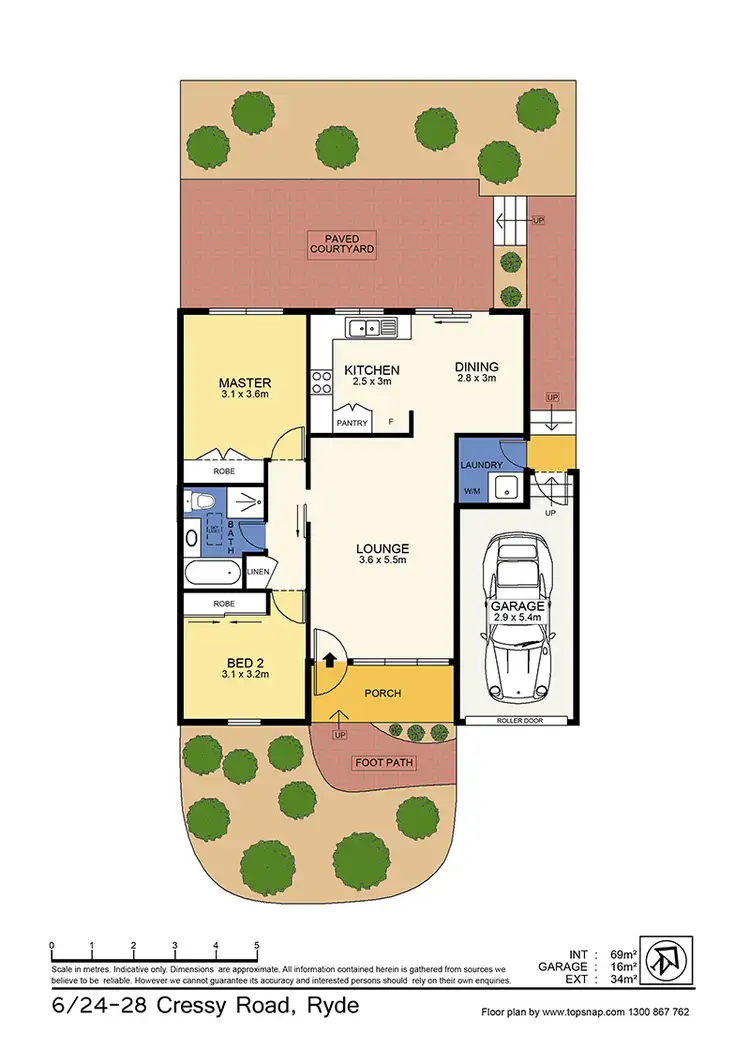 Floorplan of Homely villa listing, 6/24-28 Cressy Rd, Ryde NSW