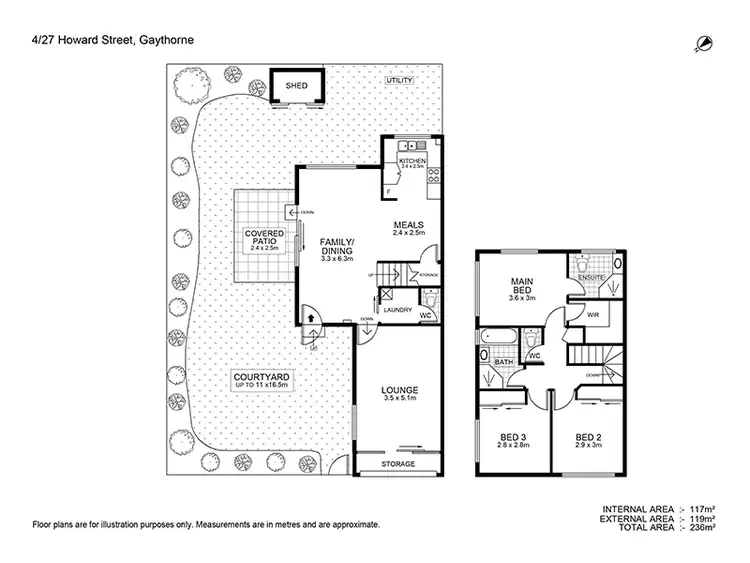 Floorplan of Homely townhouse listing, 4/27 Howard St, Gaythorne QLD