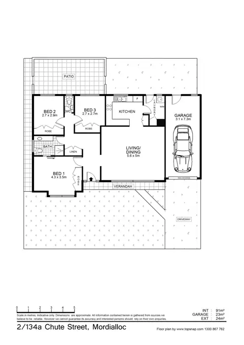 Floorplan of Homely house listing, 134a Chute St (Cedric St Frontage), Mordialloc VIC