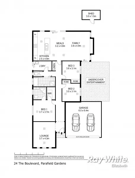 Floorplan of Homely house listing, 24 The Blvd, Parafield Gardens SA