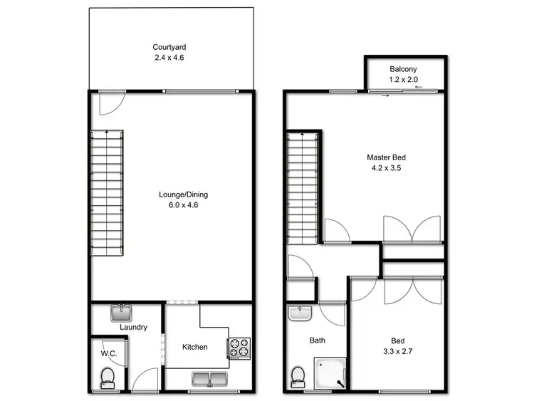 Floorplan of Homely townhouse listing, 3/12 Marian St, Tweed Heads West NSW