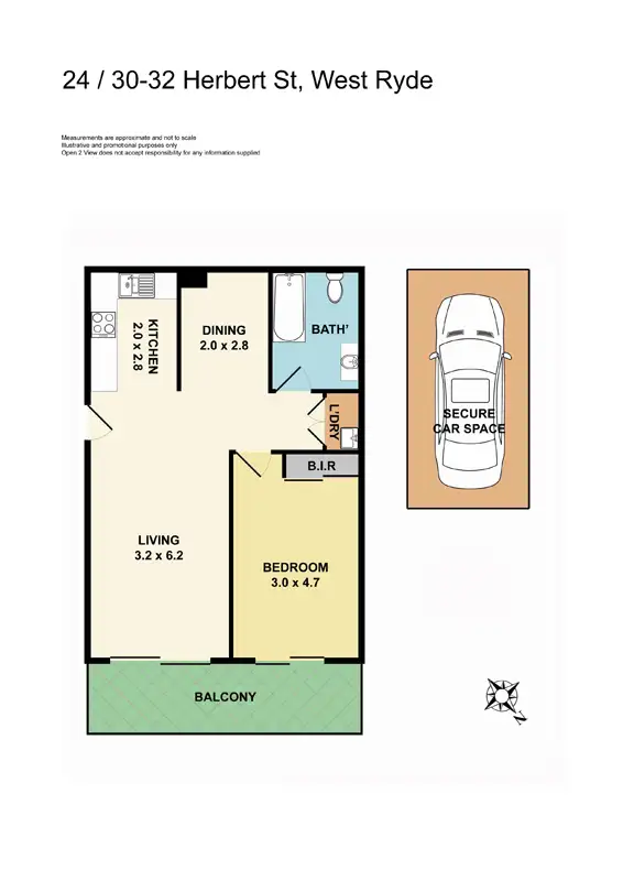 Floorplan of Homely apartment listing, 24/30-32 Herbert St, West Ryde NSW