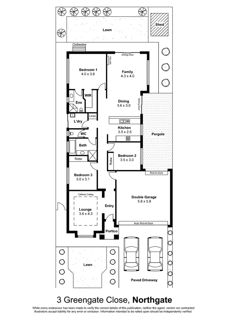 Floorplan of Homely house listing, 3 Greengate Cl, Northgate SA