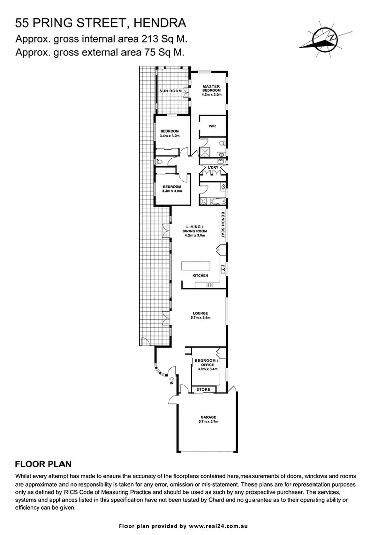 Floorplan of Homely house listing, 55 Pring St, Hendra QLD