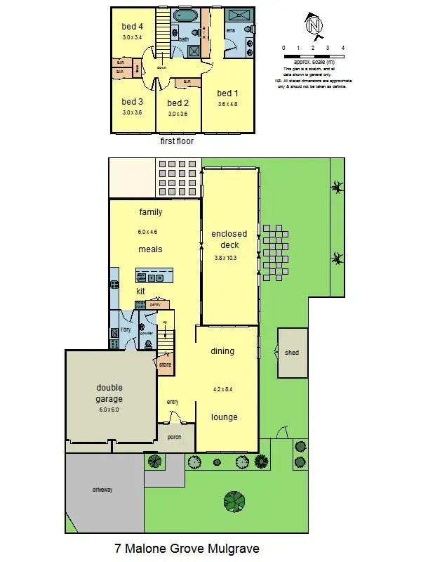 Floorplan of Homely house listing, 7 Malone Gr, Mulgrave VIC