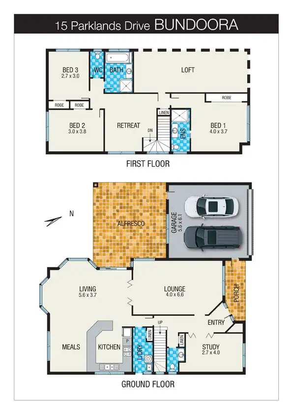 Floorplan of Homely house listing, 15 Parklands Dr, Thomastown VIC