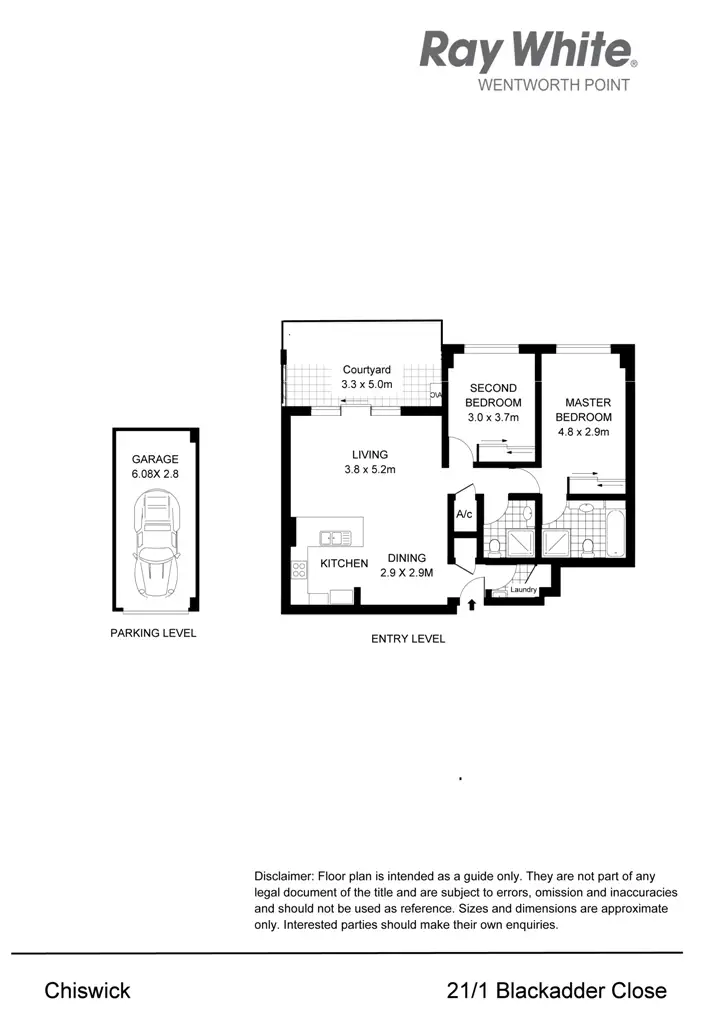 Floorplan of Homely apartment listing, 21/1 Blackadder Cl, Chiswick NSW